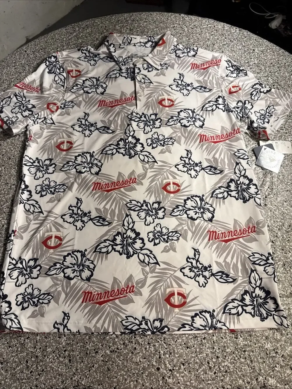 NWT Minnesota Twins Game Day Aloha Print Reyn Spooner MLB® Performance Polo - M